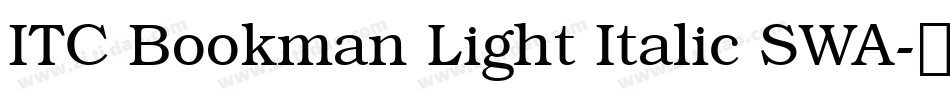 ITC Bookman Light Italic SWA字体转换